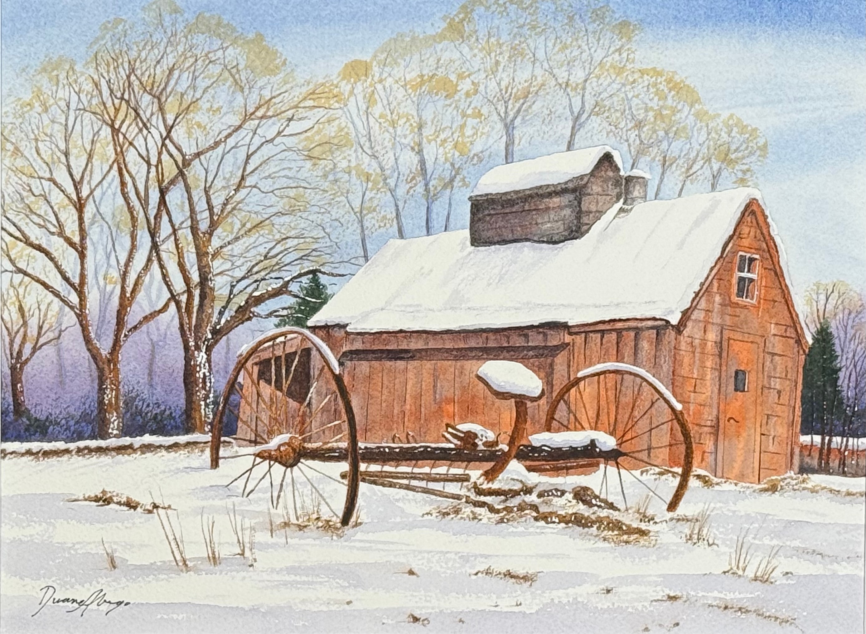 Red Barn and Farm Machinery